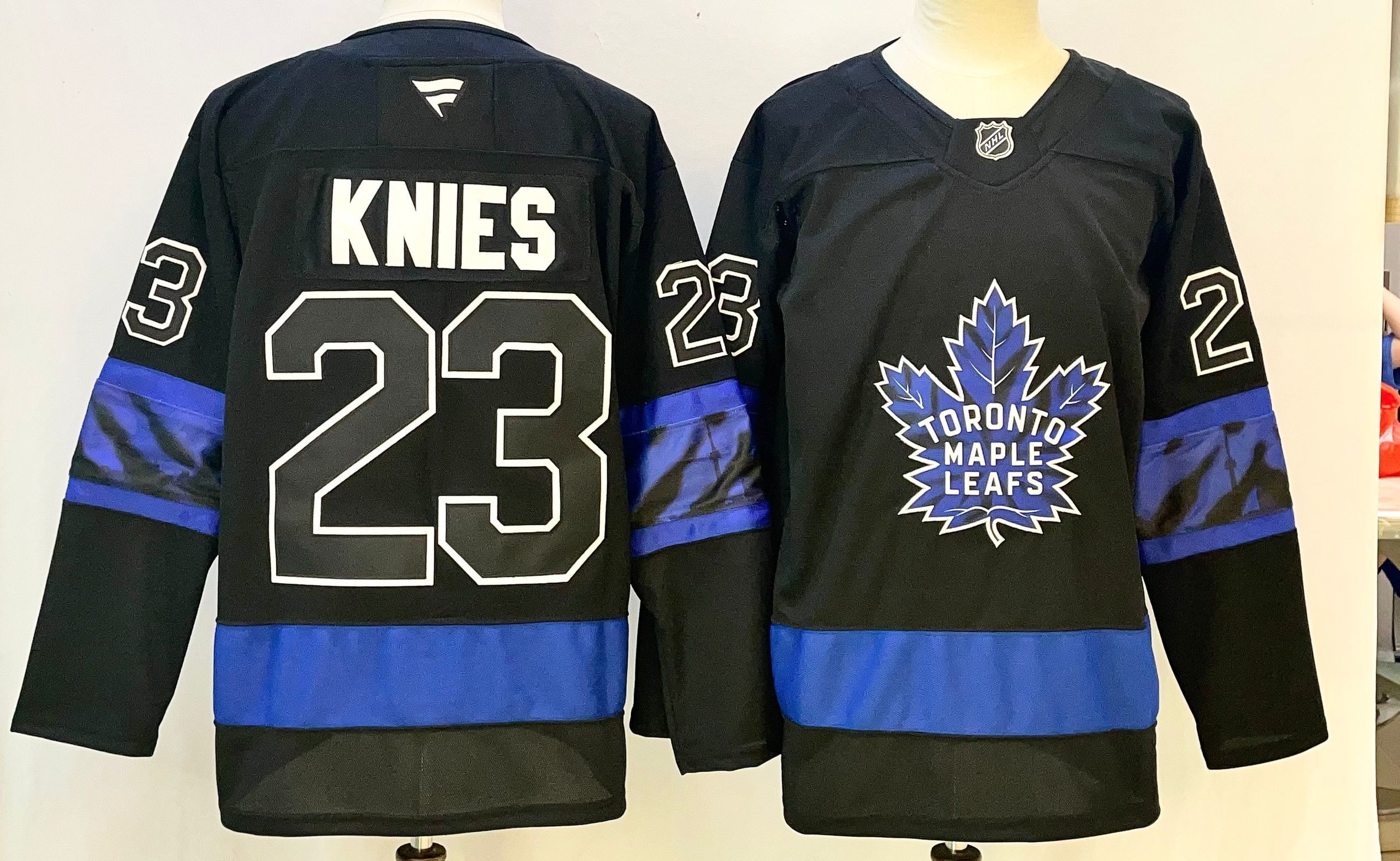 Men Toronto Maple Leafs #23 Knies Black 2026 Adidias NHL Jersey style 001